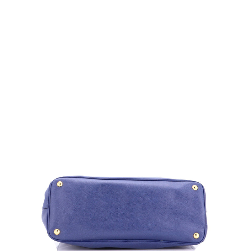 Double Zip Lux Tote Saffiano Leather