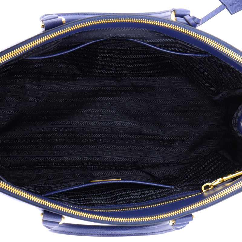 Double Zip Lux Tote Saffiano Leather