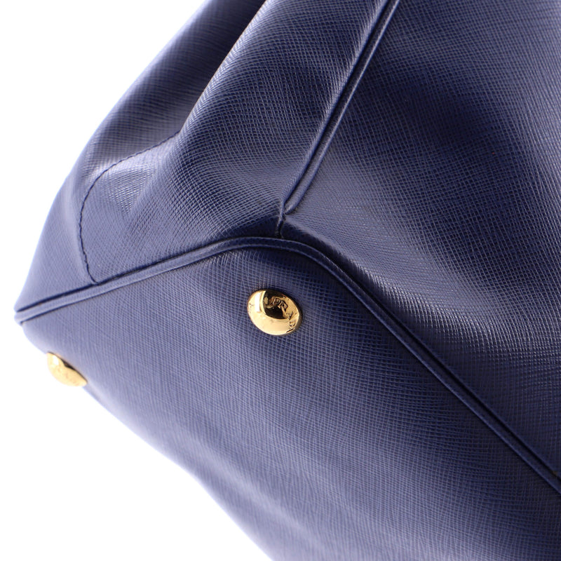 Double Zip Lux Tote Saffiano Leather