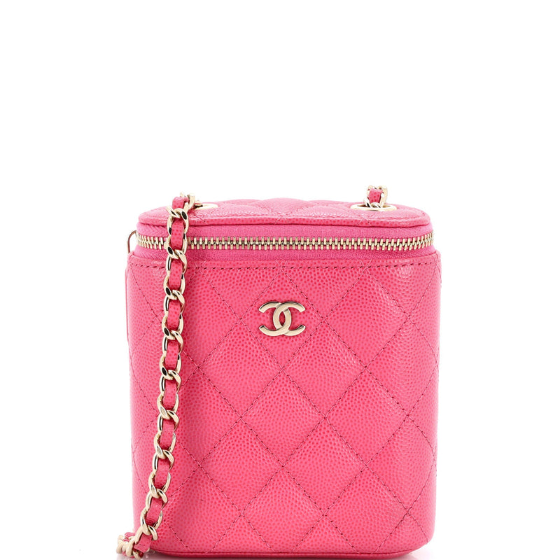 Vertical Classic Vanity Case With Chain