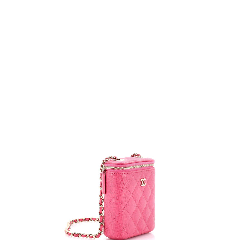 Vertical Classic Vanity Case With Chain