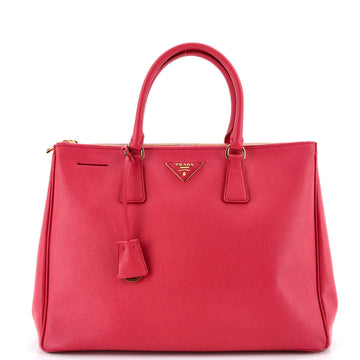 Double Zip Lux Tote Saffiano Leather