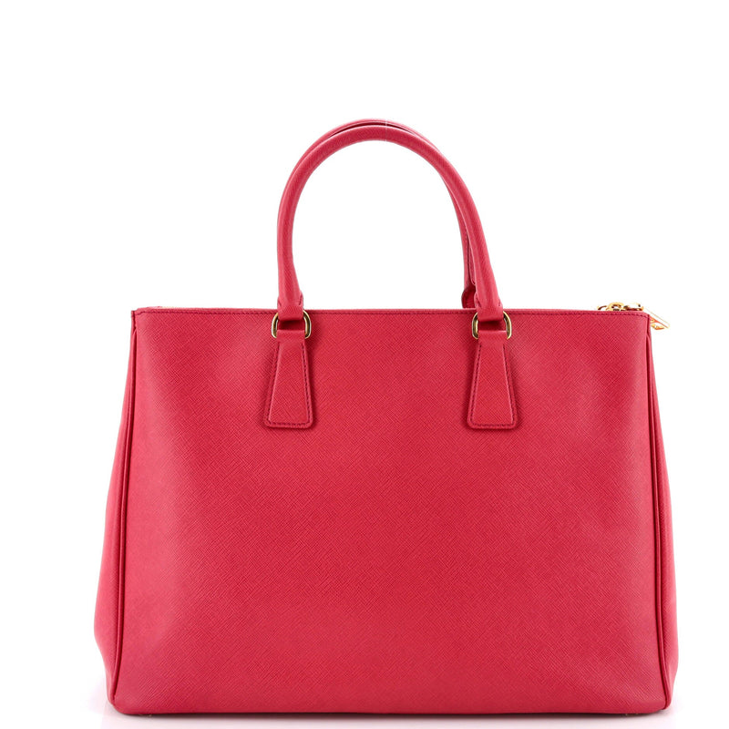 Double Zip Lux Tote Saffiano Leather