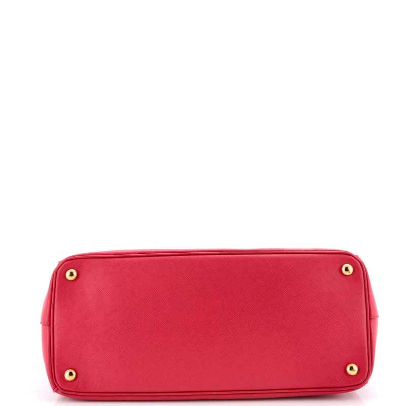 Double Zip Lux Tote Saffiano Leather