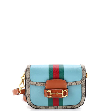 Horsebit Shoulder Bag Leather With Gg