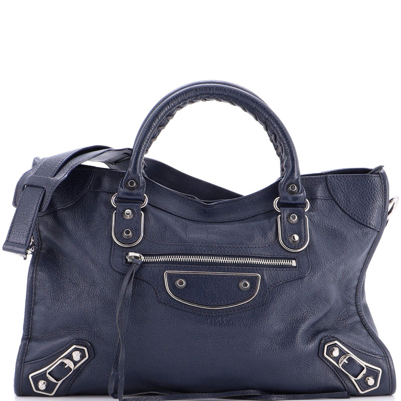 City Classic Metallic Edge Bag Leather