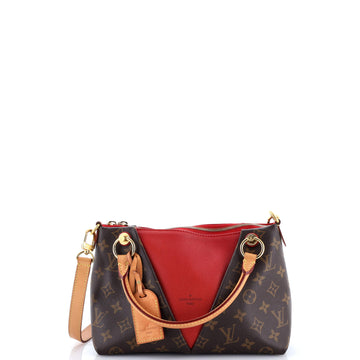 V Tote Canvas And Leather Bb