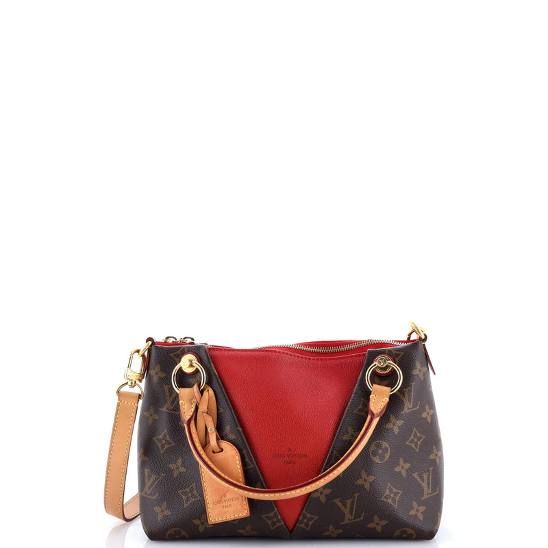 V Tote Canvas And Leather Bb