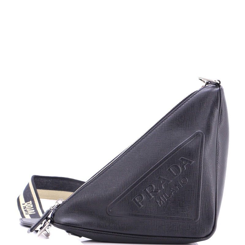 Triangle Logo Zip Crossbody Bag Soft