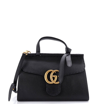 Gg Marmont Top Handle Bag Leather Small