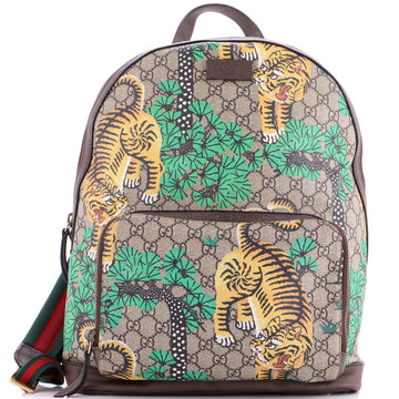 Zip Pocket Backpack Bengal Print Gg