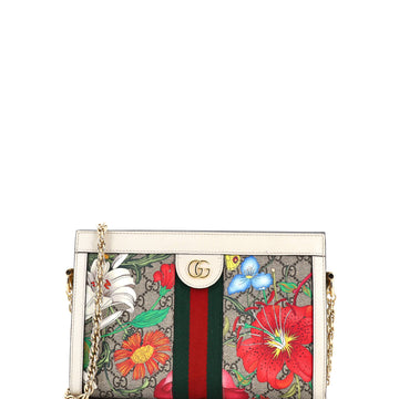 Ophidia Chain Shoulder Bag Flora Gg