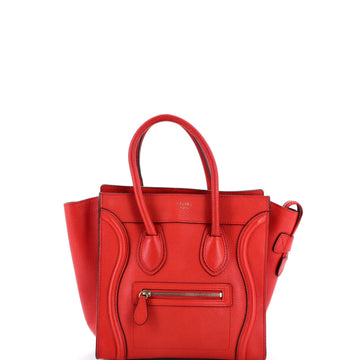 Celine Luggage Bag Grainy Leather Micro