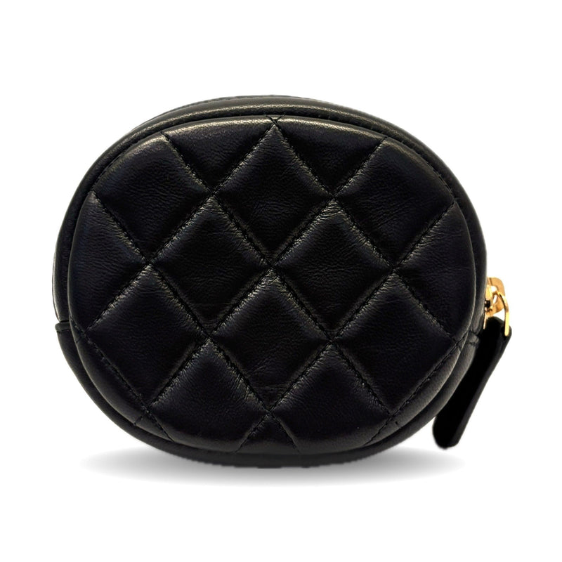 Pearl Crush Round Clutch With Chain