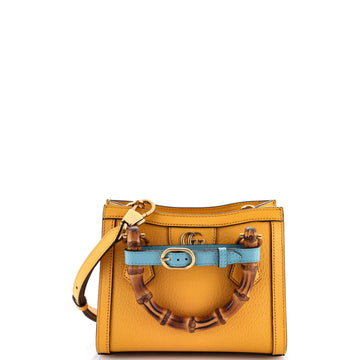 Diana Nm Bamboo Handle Tote Leather Mini