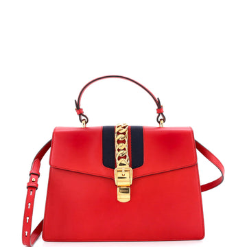 Gucci Sylvie Top Handle Bag Leather