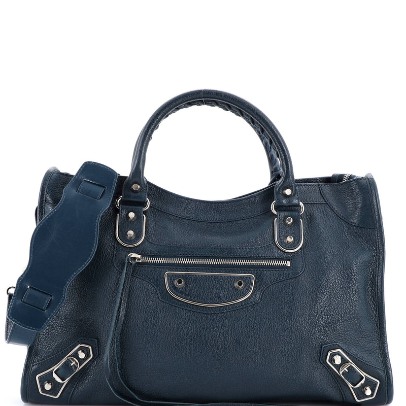 City Classic Metallic Edge Bag Leather