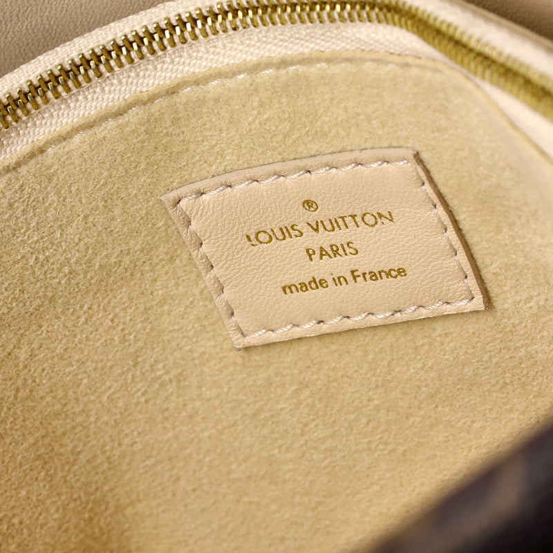 Double V Handbag Calfskin With Canvas