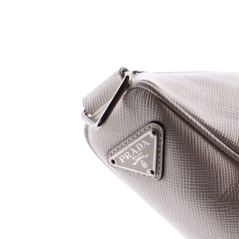 Triangle Logo Zip Crossbody Bag Saffiano
