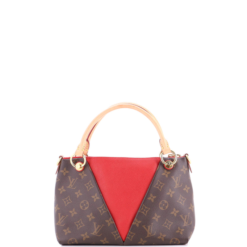 V Tote Canvas And Leather Bb
