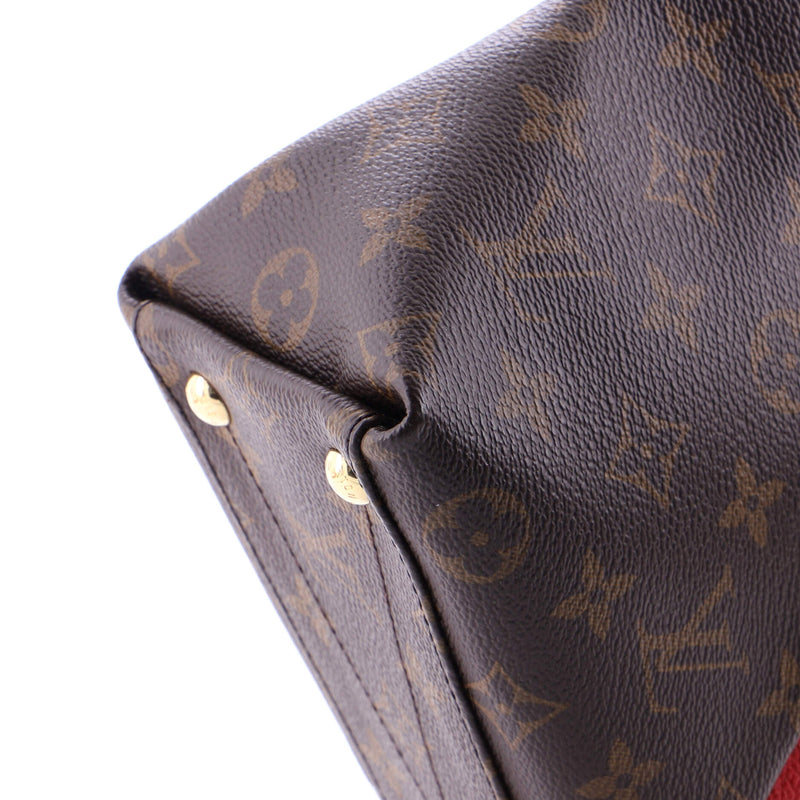 V Tote Canvas And Leather Bb