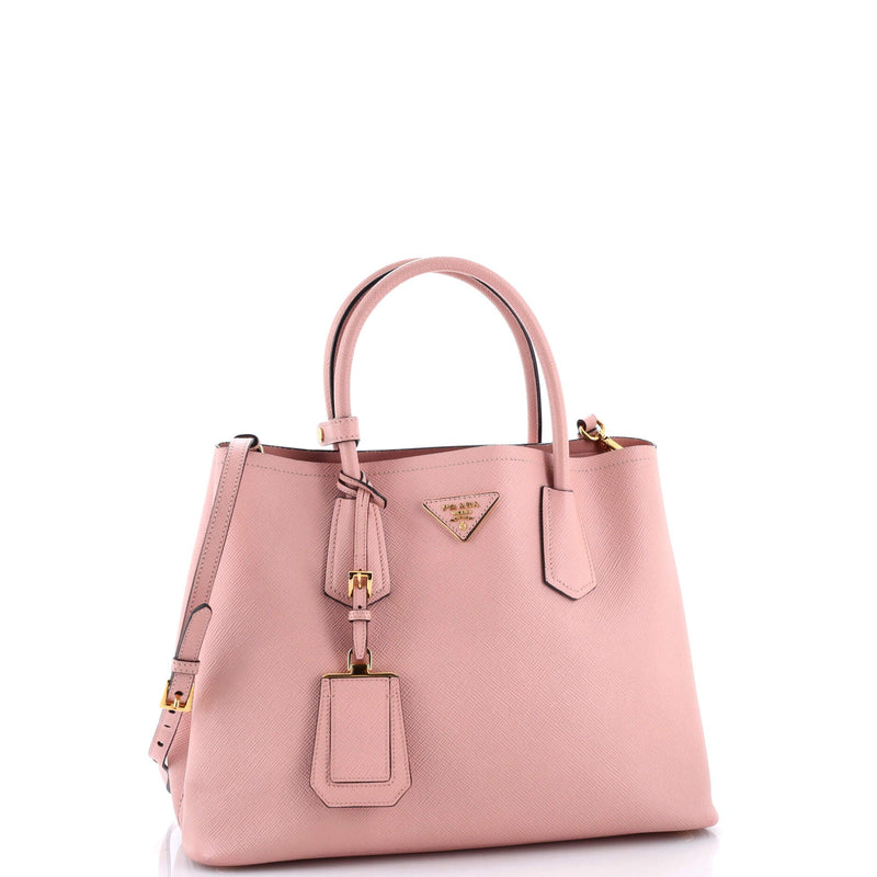 Cuir Double Tote Saffiano Leather Medium