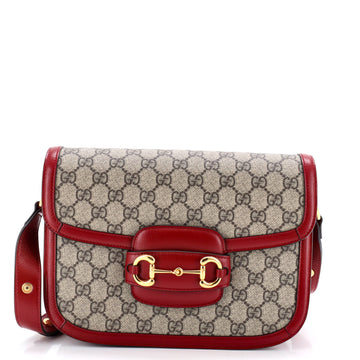 Gucci Horsebit Shoulder Bag Gg Coated