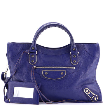 City Classic Metallic Edge Bag Leather