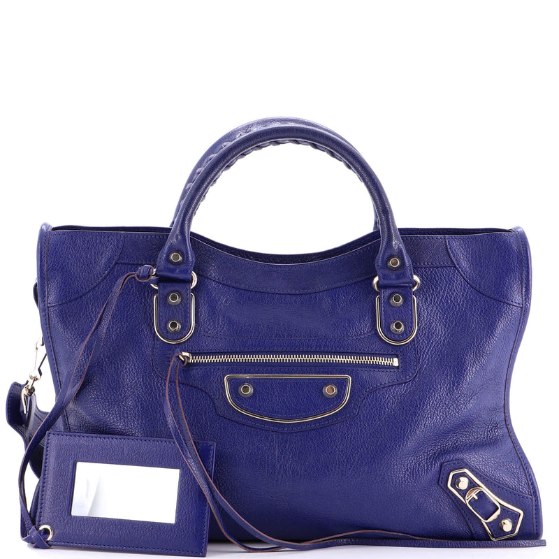 City Classic Metallic Edge Bag Leather