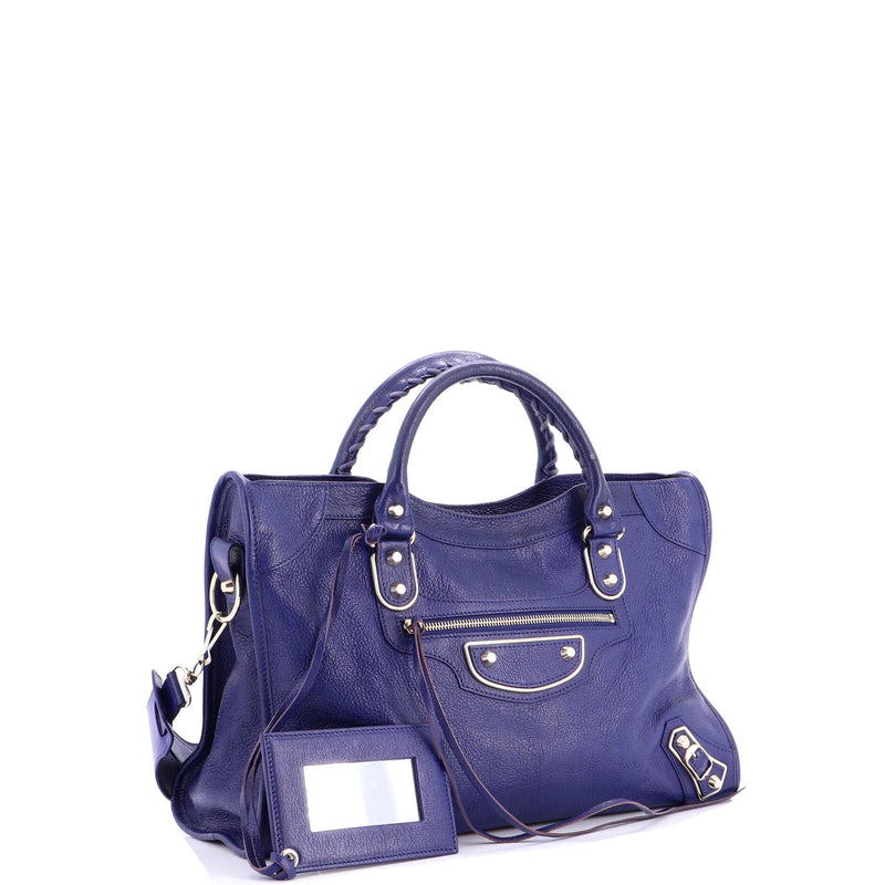 City Classic Metallic Edge Bag Leather