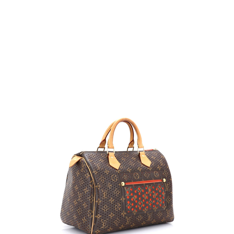 Speedy Handbag Perforated Canvas 30