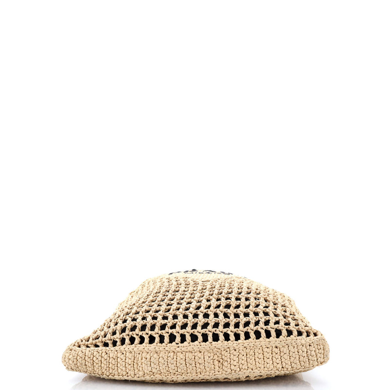 Triangle Logo Open Tote Raffia