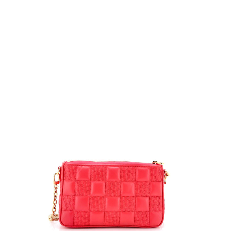 Pochette Troca Damier Quilted Lambskin