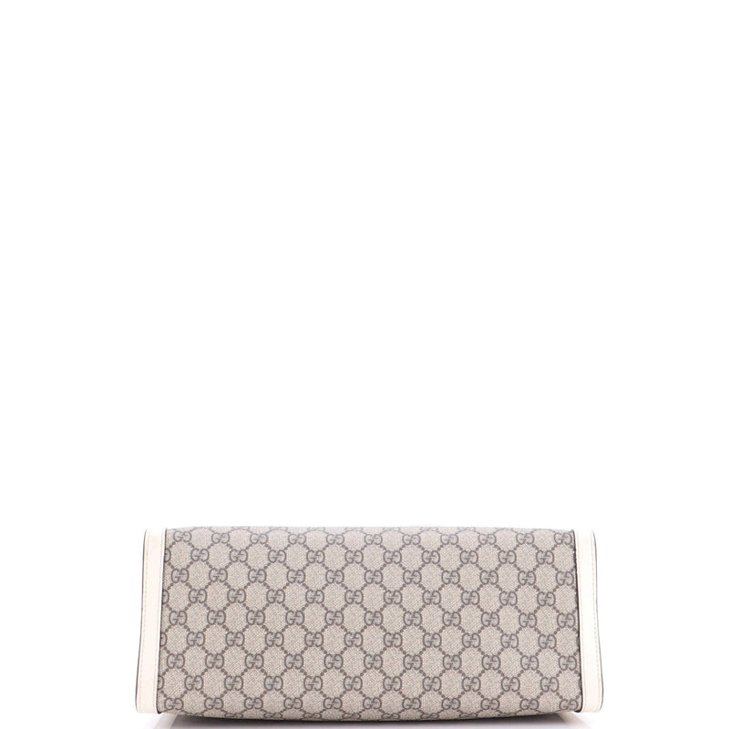 Padlock Chain Tote Gg Coated Canvas With