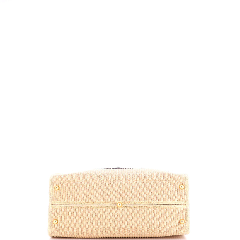 Sunshine Shopper Tote Woven Raffia