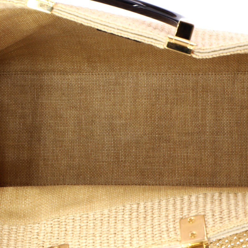 Sunshine Shopper Tote Woven Raffia