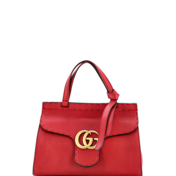 Gucci Gg Marmont Top Handle Bag Leather