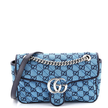 Gg Marmont Flap Bag Diagonal Quilted
