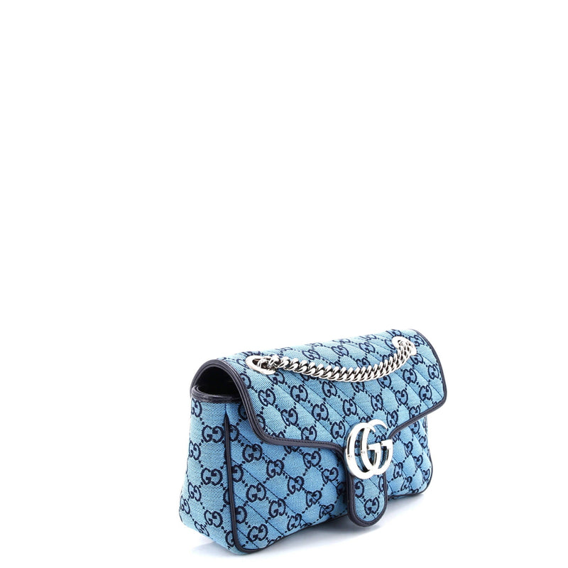Gg Marmont Flap Bag Diagonal Quilted