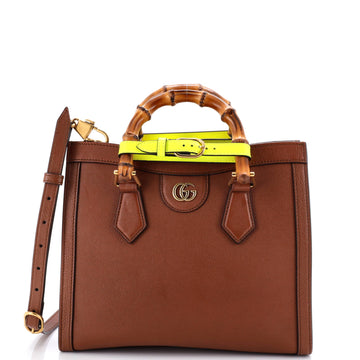Diana Nm Bamboo Handle Tote Leather