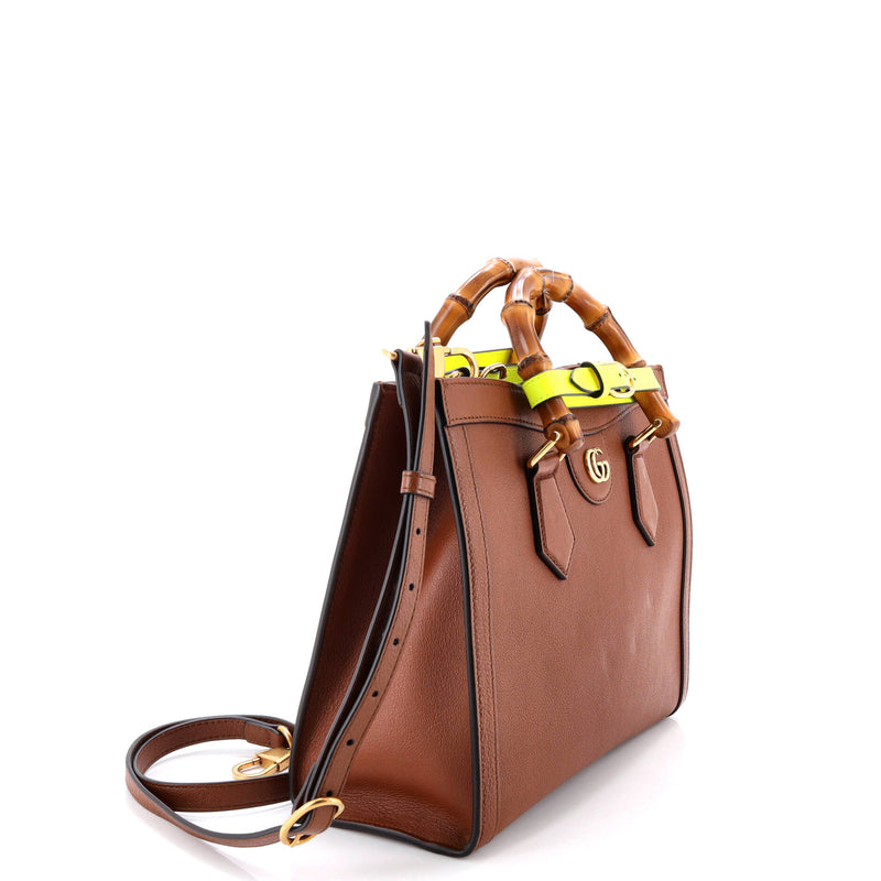 Diana Nm Bamboo Handle Tote Leather