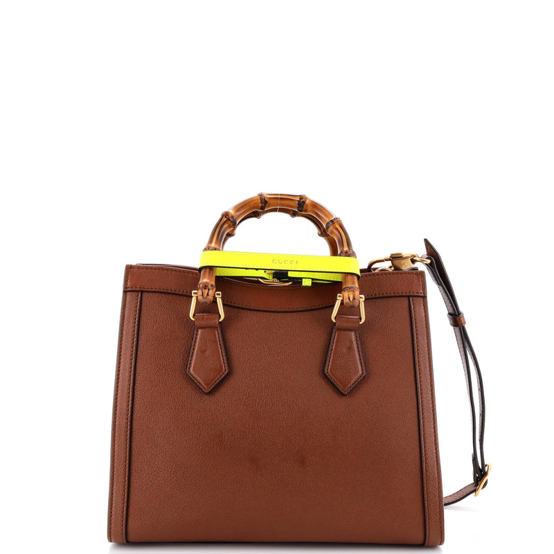 Diana Nm Bamboo Handle Tote Leather