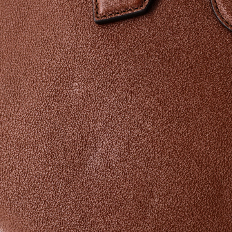 Diana Nm Bamboo Handle Tote Leather