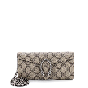 Dionysus Chain Wallet Gg Coated Canvas
