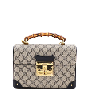 Padlock Bamboo Shoulder Bag Gg Coated