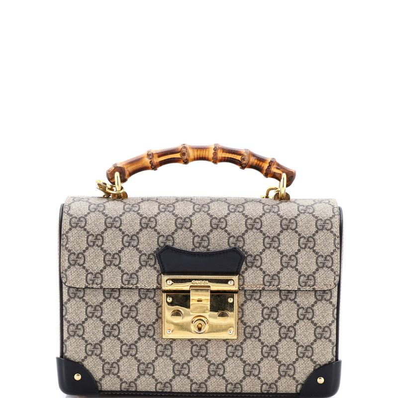 Padlock Bamboo Shoulder Bag Gg Coated