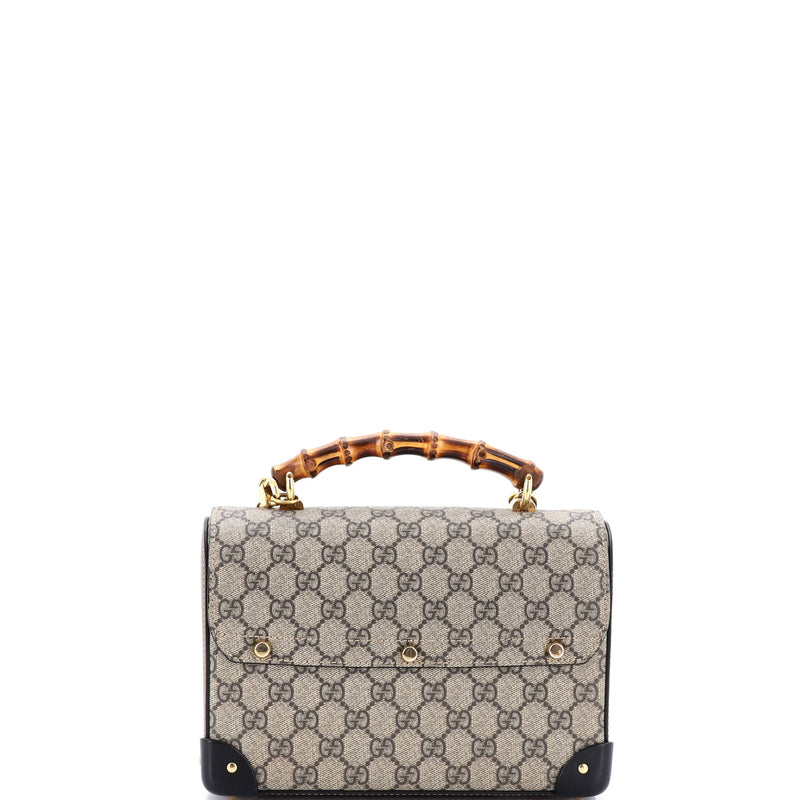 Padlock Bamboo Shoulder Bag Gg Coated