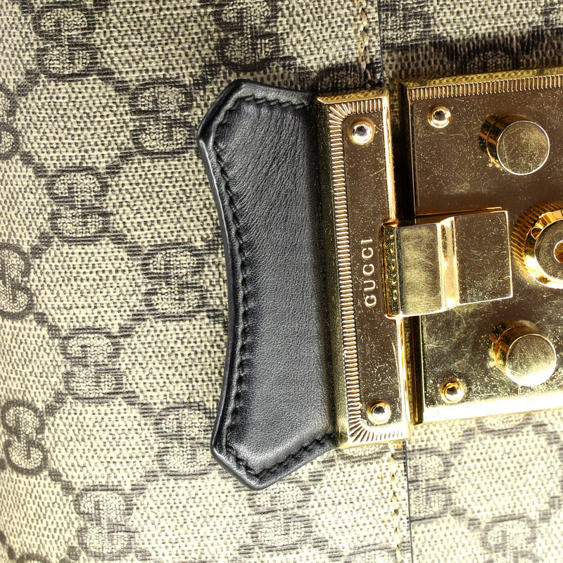 Padlock Bamboo Shoulder Bag Gg Coated