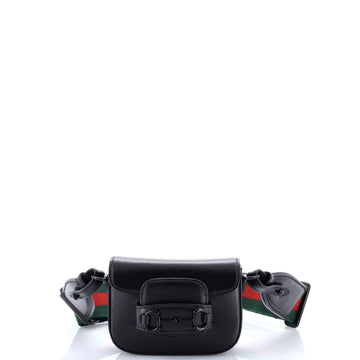 Horsebit Shoulder Bag Leather Super Mini