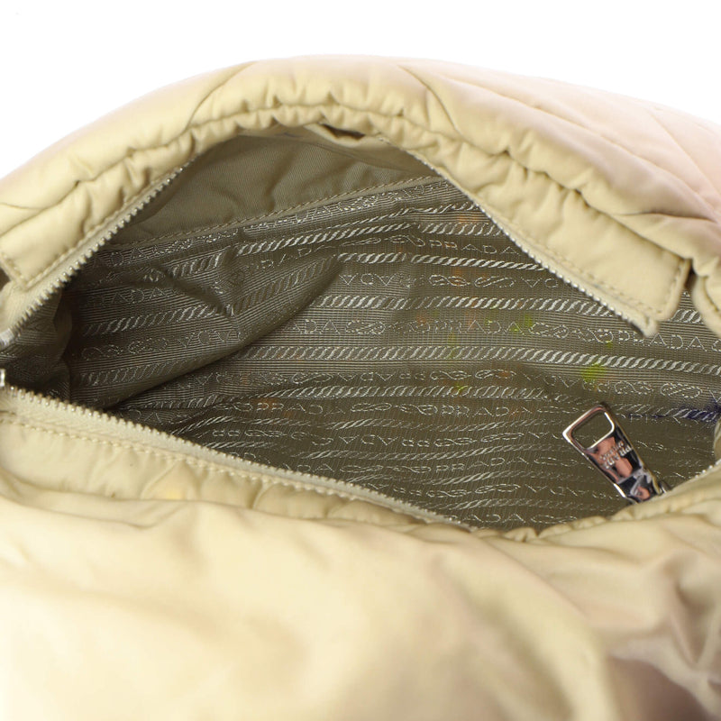 Padded Flap Shoulder Bag Quilted Tessuto